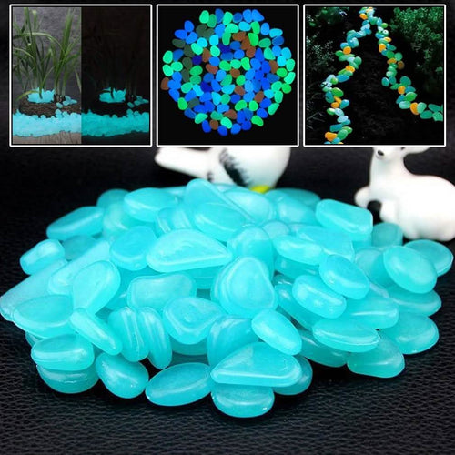 100-Pieces: Glow in the Dark Luminous Stones by DailySale