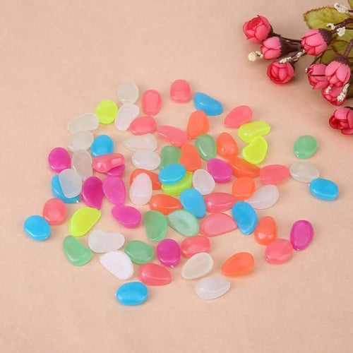 100-Pieces: Glow in the Dark Luminous Stones by DailySale