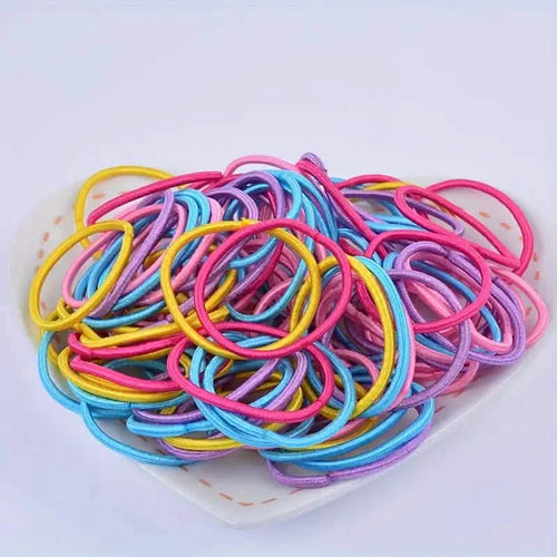 100-Pieces: High Elastic Leather Hair Rope Ponytail Bands - Seamless by DailySale