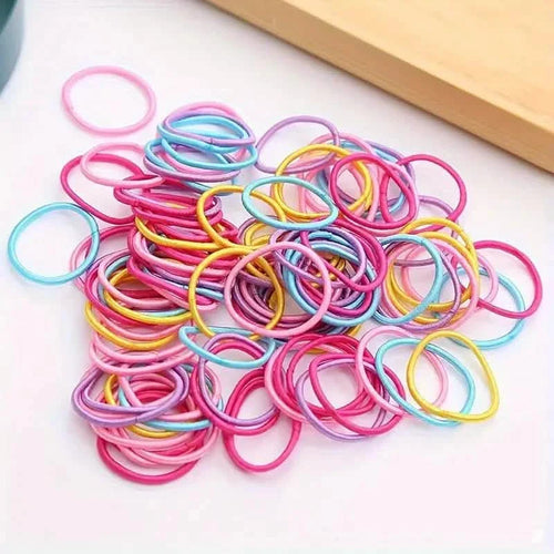 100-Pieces: High Elastic Leather Hair Rope Ponytail Bands - Seamless by DailySale