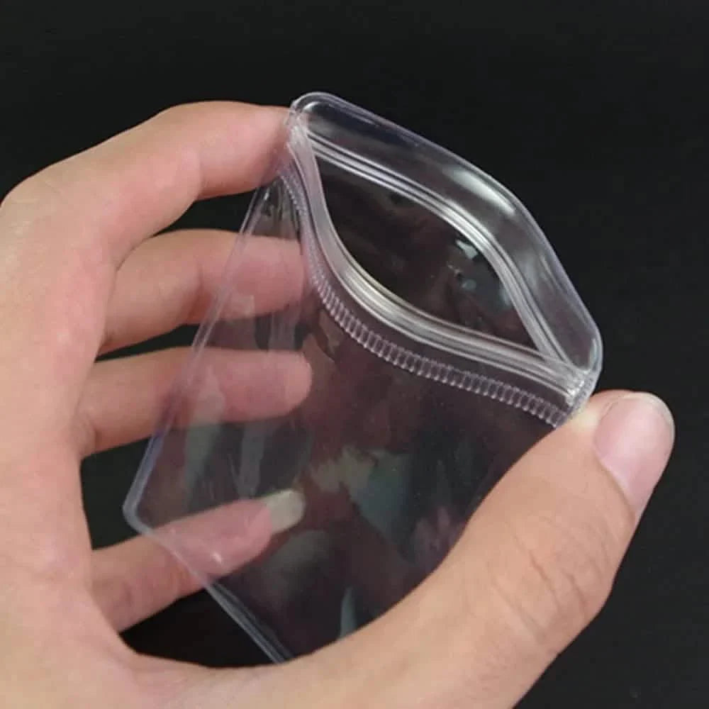 100-Pieces: Transparent PVC Plastic Storage Sealed Jewelry Bag by DailySale
