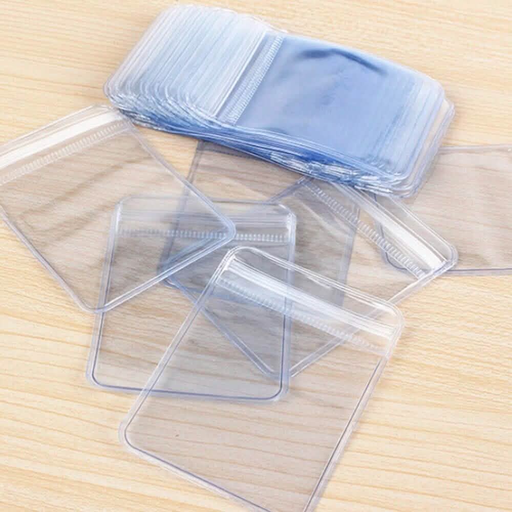100-Pieces: Transparent PVC Plastic Storage Sealed Jewelry Bag by DailySale
