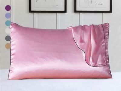 100% Satin Pillow Cover With Trim by DailySale