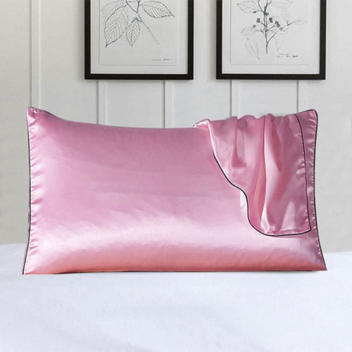 100% Satin Pillow Cover With Trim by DailySale