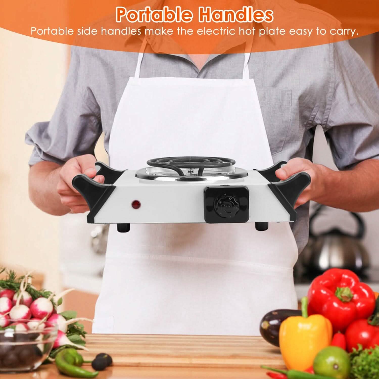 1000W Electric Burner Portable Coil Heating Hot Plate Stove Countertop by DailySale