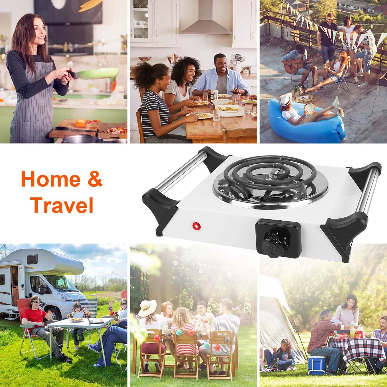 1000W Electric Burner Portable Coil Heating Hot Plate Stove Countertop by DailySale