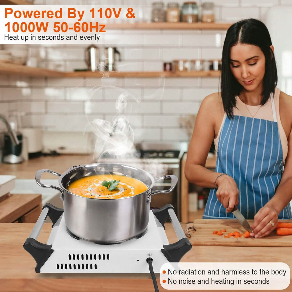 1000W Electric Burner Portable Coil Heating Hot Plate Stove Countertop by DailySale