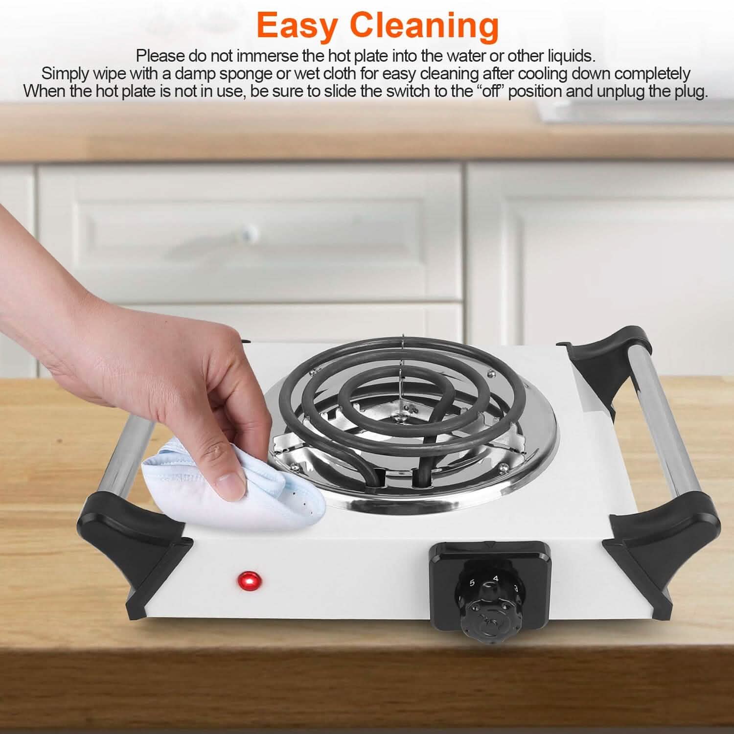1000W Electric Burner Portable Coil Heating Hot Plate Stove Countertop by DailySale