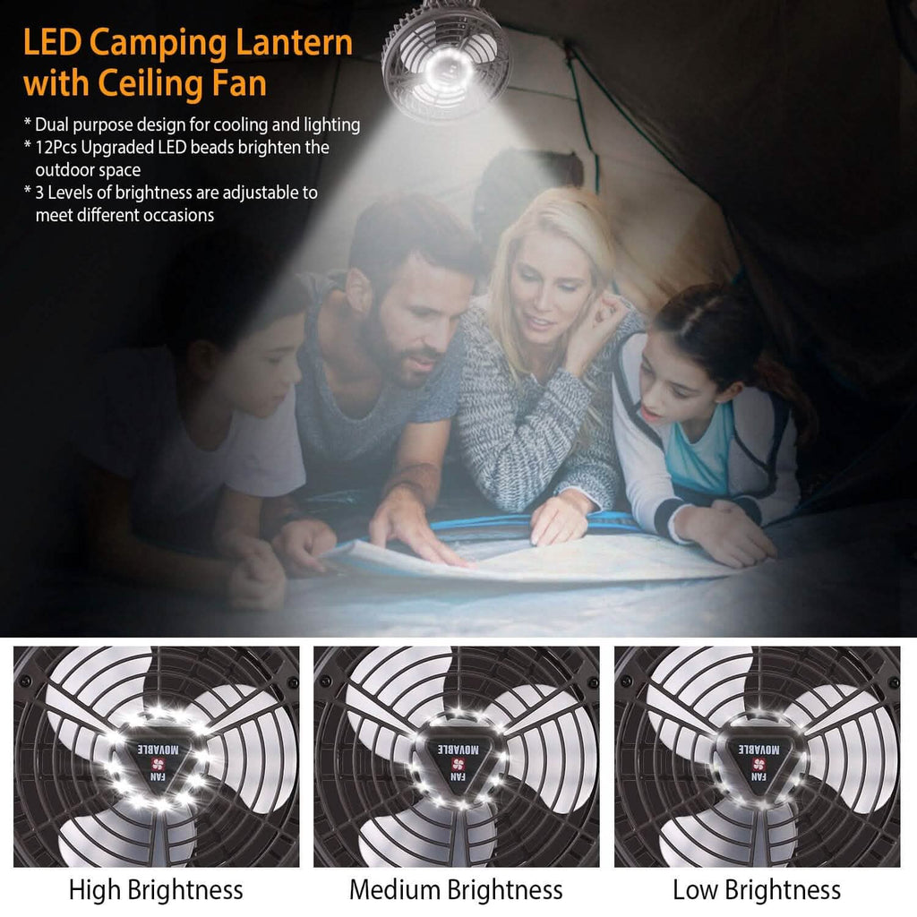 10400 mAh Portable Camping Fan by DailySale