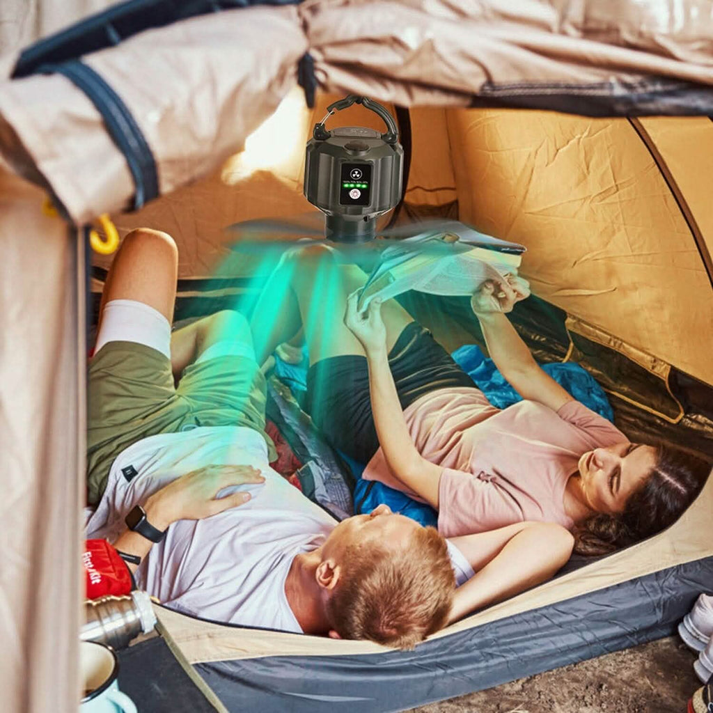 10400mAh USB Battery Powered Hanging Tent Lantern Fan Power Bank by DailySale