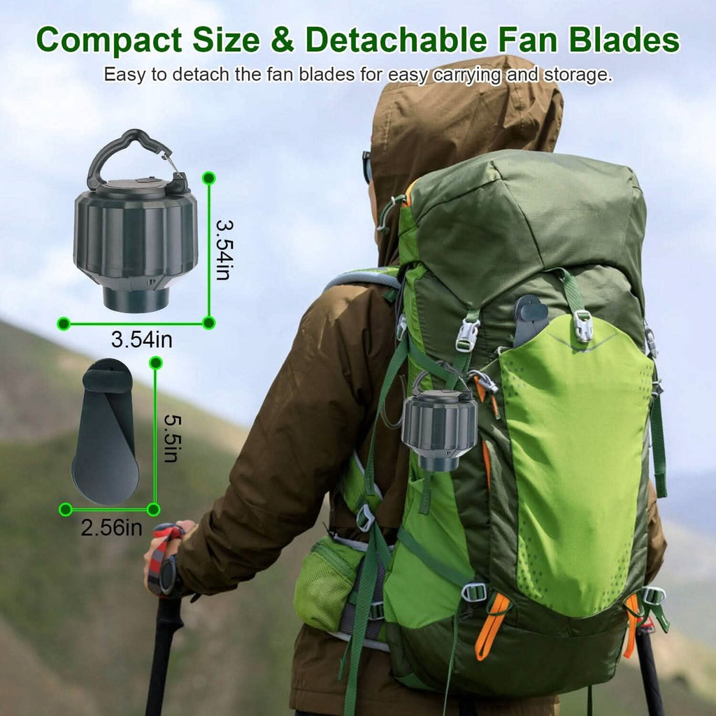 10400mAh USB Battery Powered Hanging Tent Lantern Fan Power Bank by DailySale