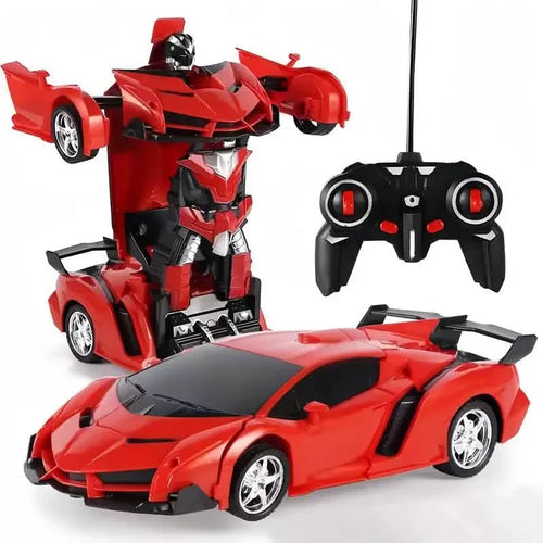 1:18 Remote Control Deformation Robot Car with LED Lights – 360° Drift, USB Rechargeable by DailySale