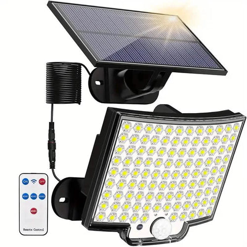 106LED Super Bright Motion Sensor Solar Power LED Garden Wall Light by DailySale