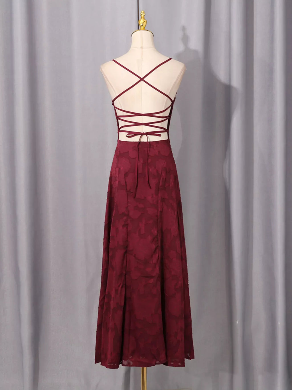 Lace Spaghetti Strap Maxi Dress by Shopiebay