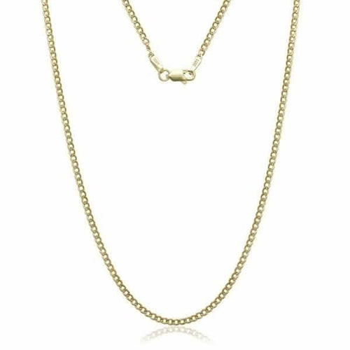 10K Gold Cuban 3MM Link Chain - Assorted Sizes by DailySale