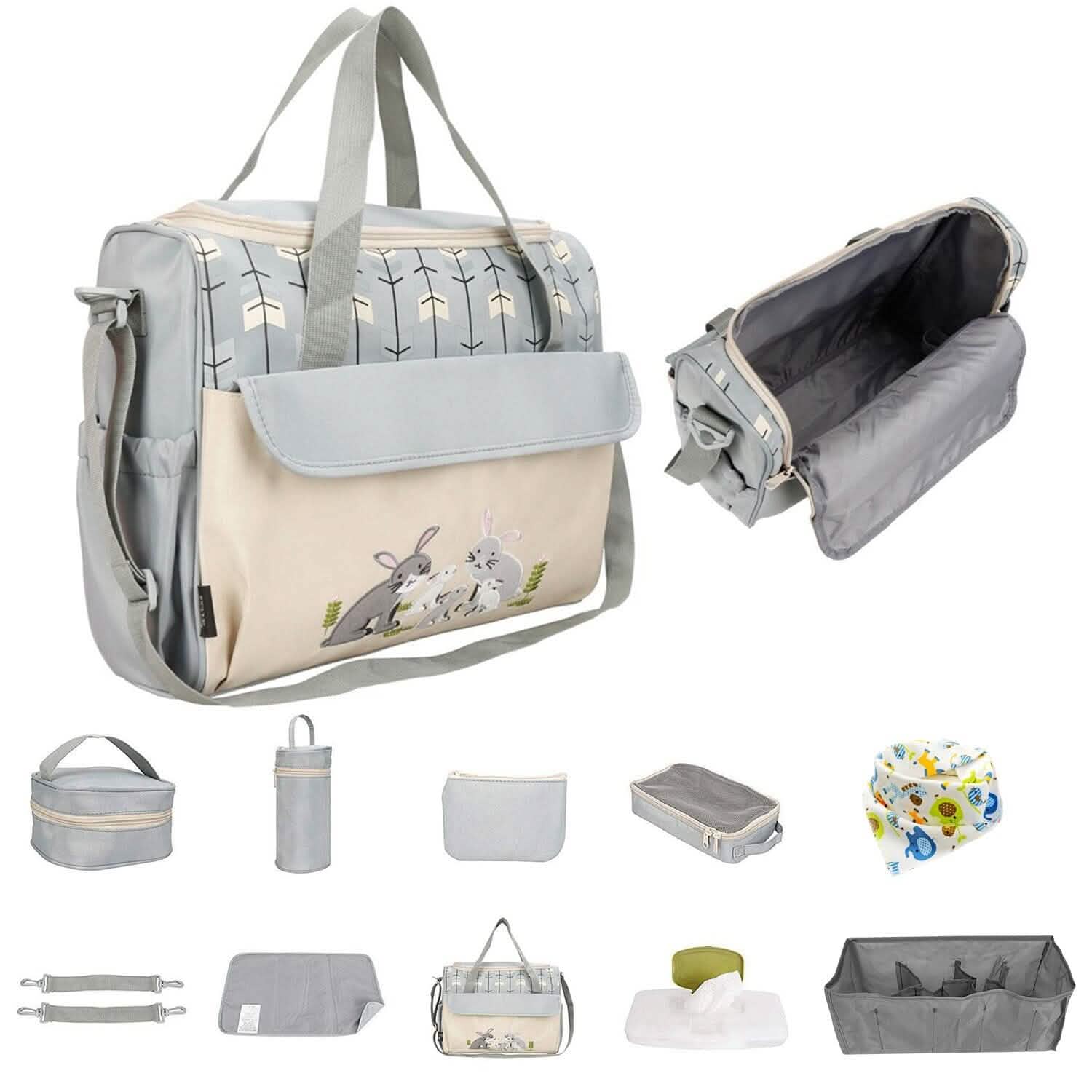 11-Piece Set: Multifunctional Diaper Handbags with Food Bag by DailySale