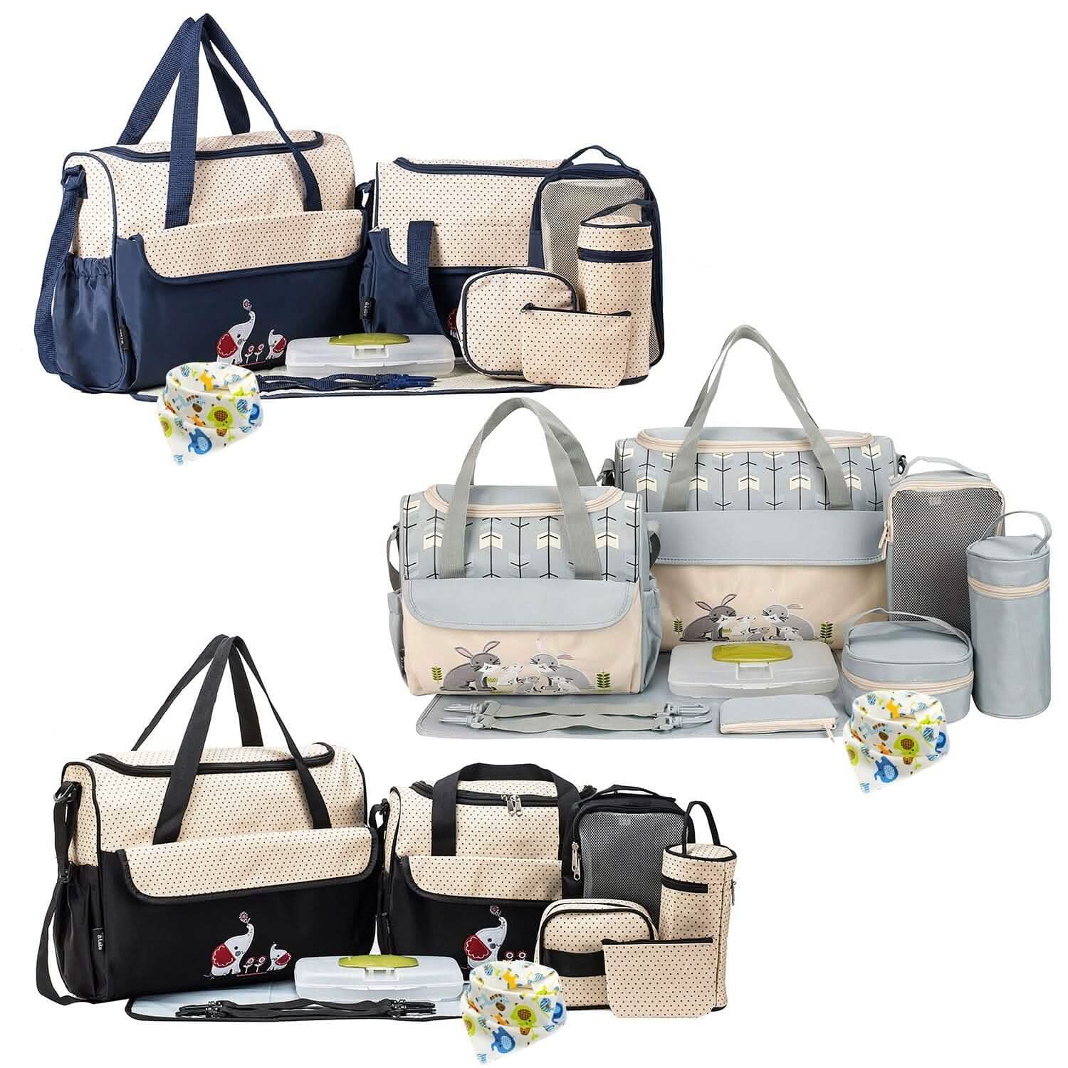 11-Piece Set: Multifunctional Diaper Handbags with Food Bag by DailySale