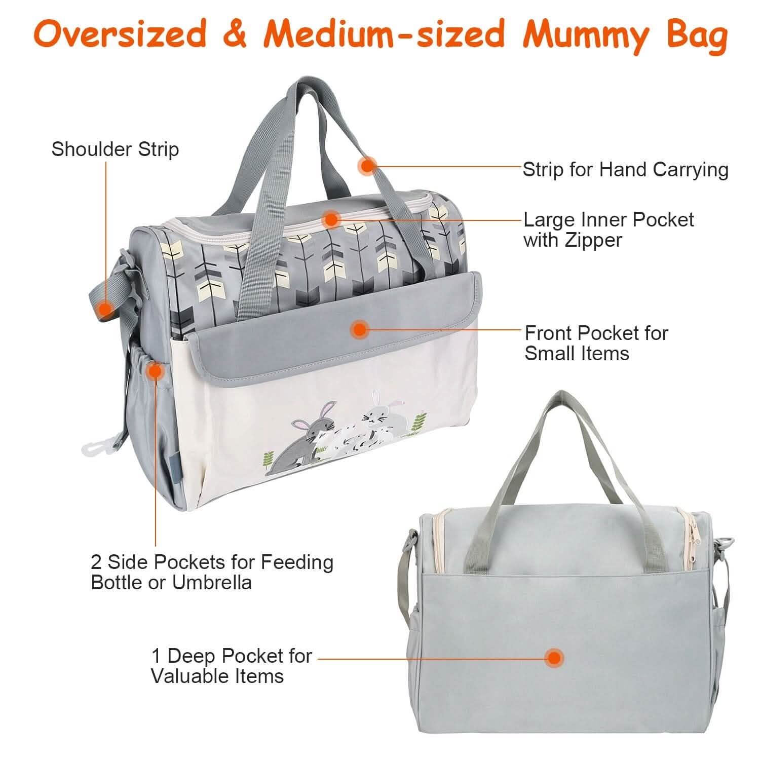 11-Piece Set: Multifunctional Diaper Handbags with Food Bag by DailySale