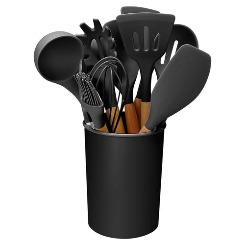 11-Piece: Silicone Cooking Utensil Set by DailySale
