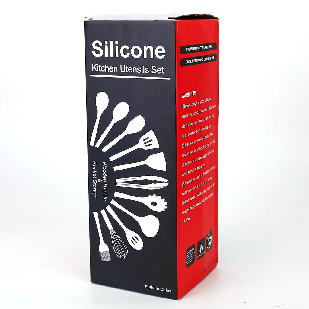 11-Piece: Silicone Cooking Utensil Set by DailySale