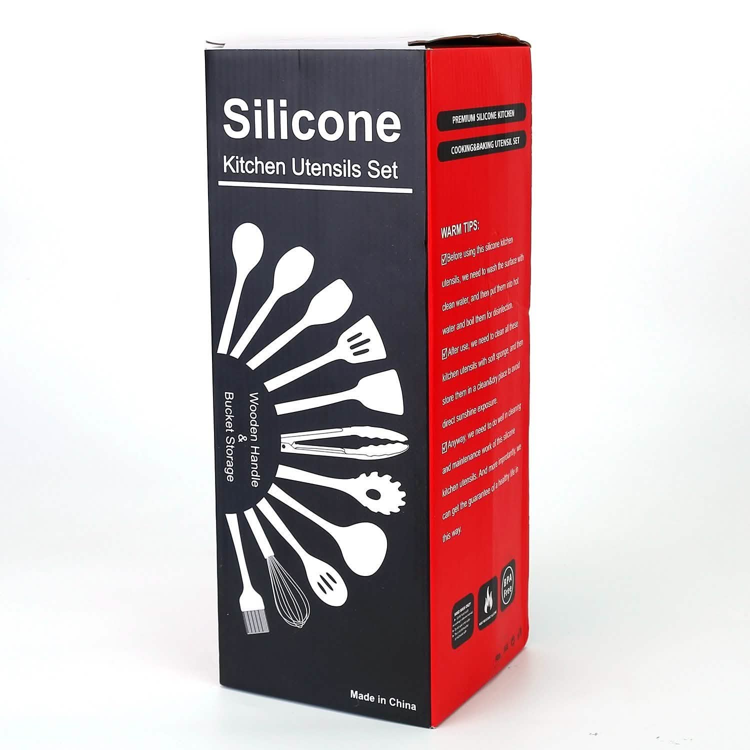 11-Piece: Silicone Cooking Utensil Set by DailySale