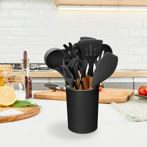 11-Piece: Silicone Cooking Utensil Set by DailySale