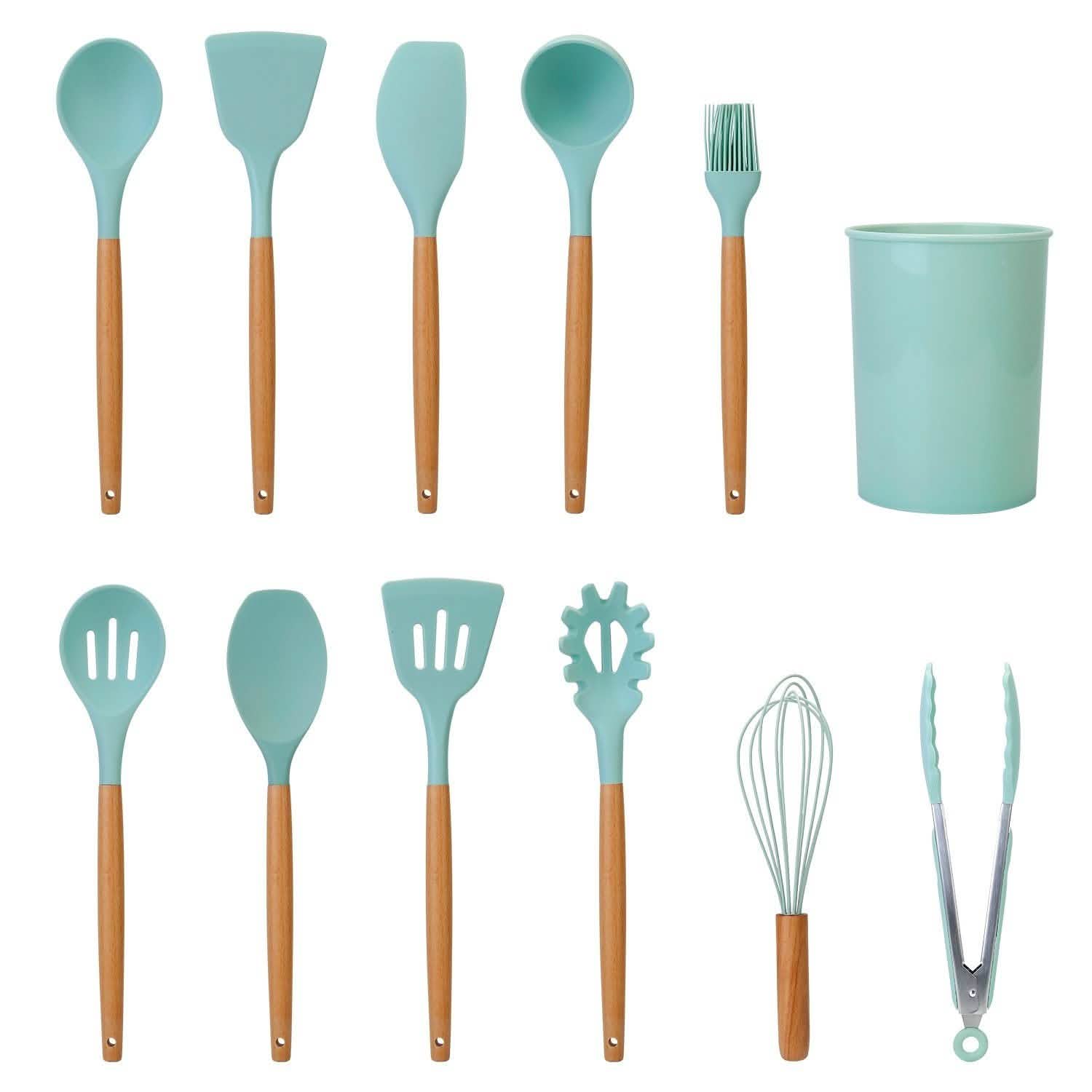 11-Piece: Silicone Cooking Utensil Set by DailySale
