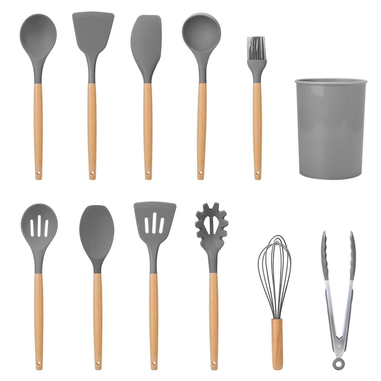 11-Piece: Silicone Cooking Utensil Set by DailySale