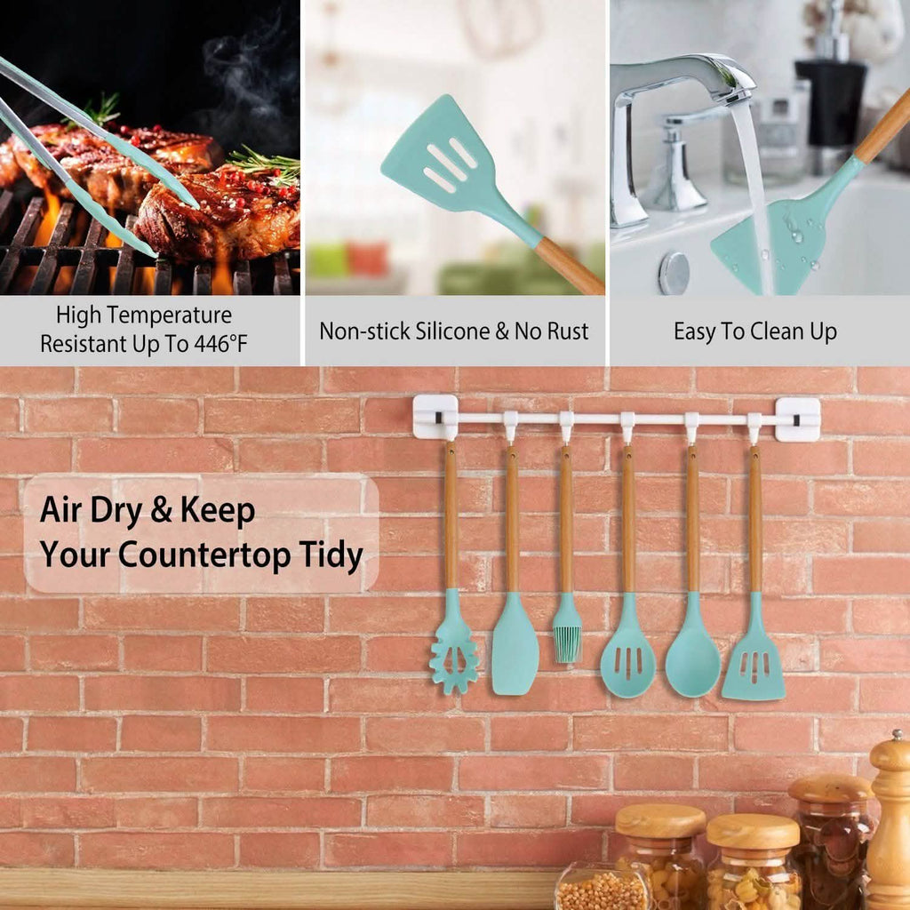 11-Piece: Silicone Cooking Utensil Set by DailySale