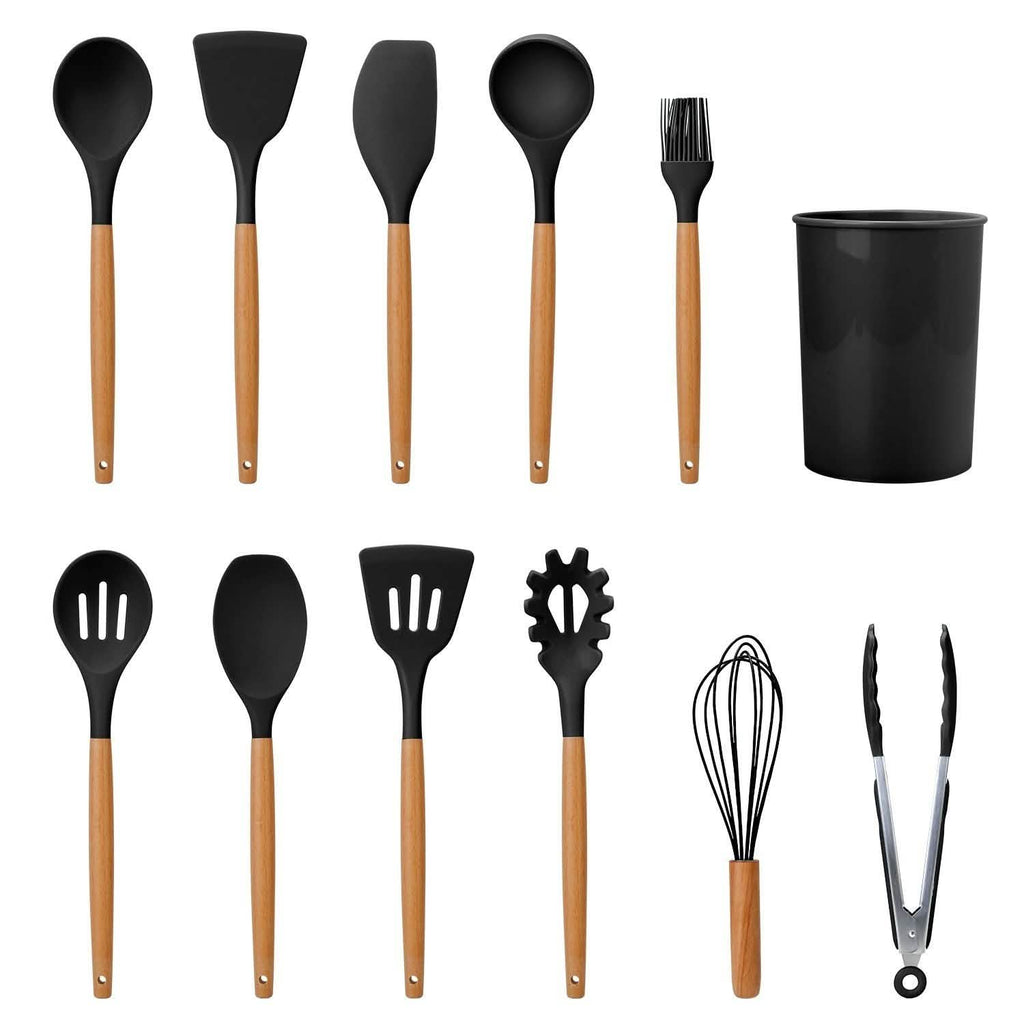11-Piece: Silicone Cooking Utensil Set by DailySale