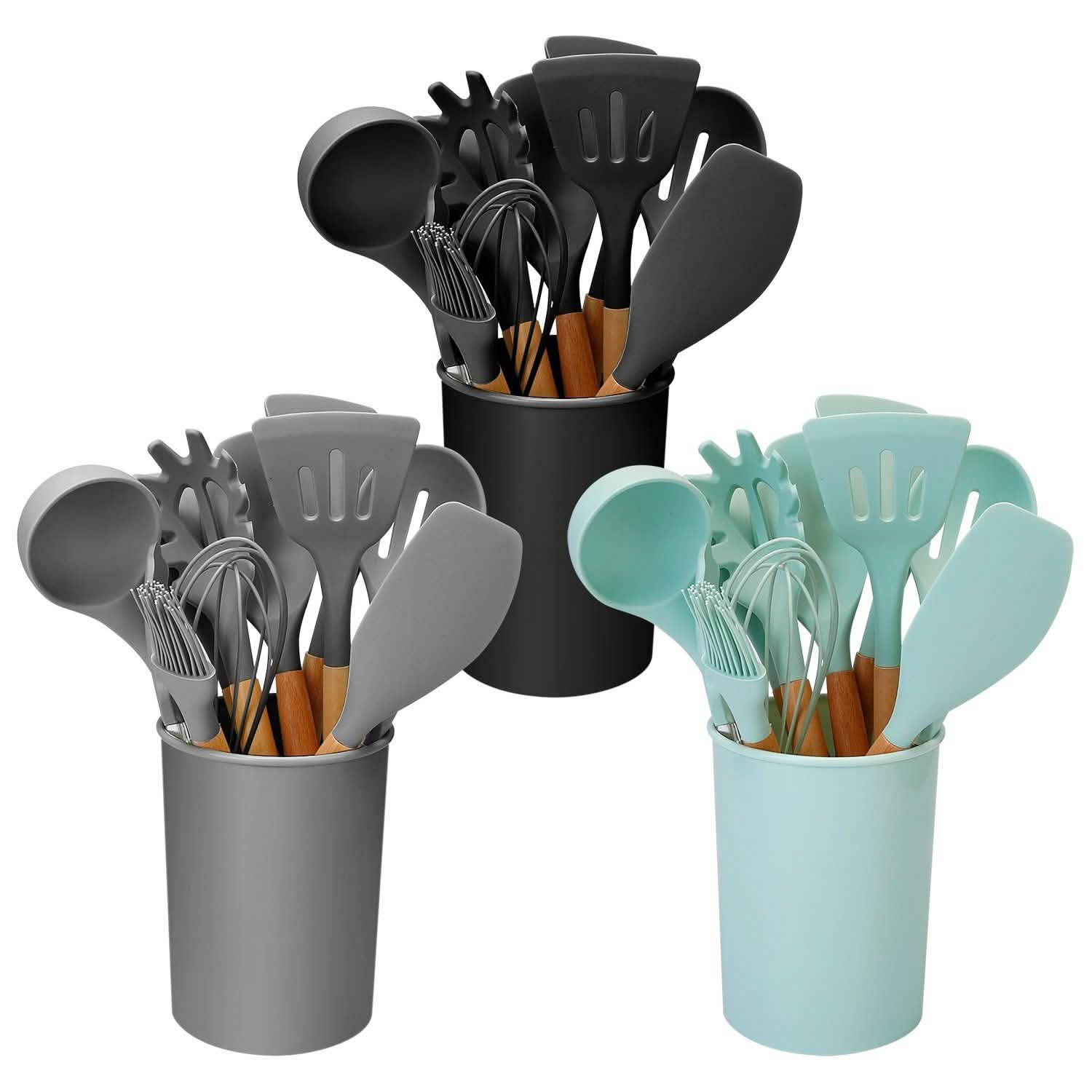 11-Piece: Silicone Cooking Utensil Set by DailySale