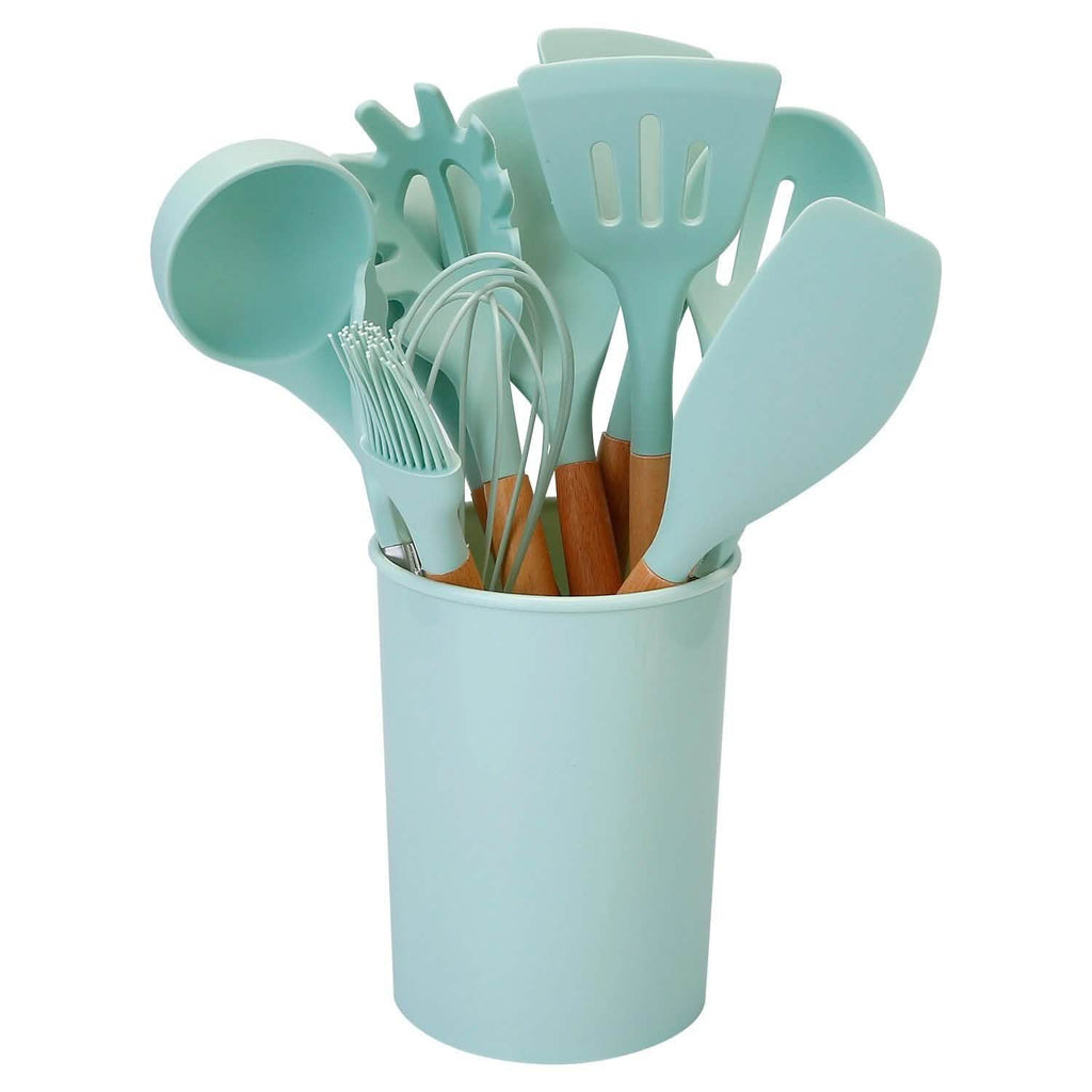 11-Piece: Silicone Cooking Utensil Set by DailySale