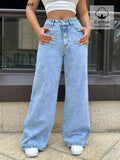 Washed Wide Leg Jeans