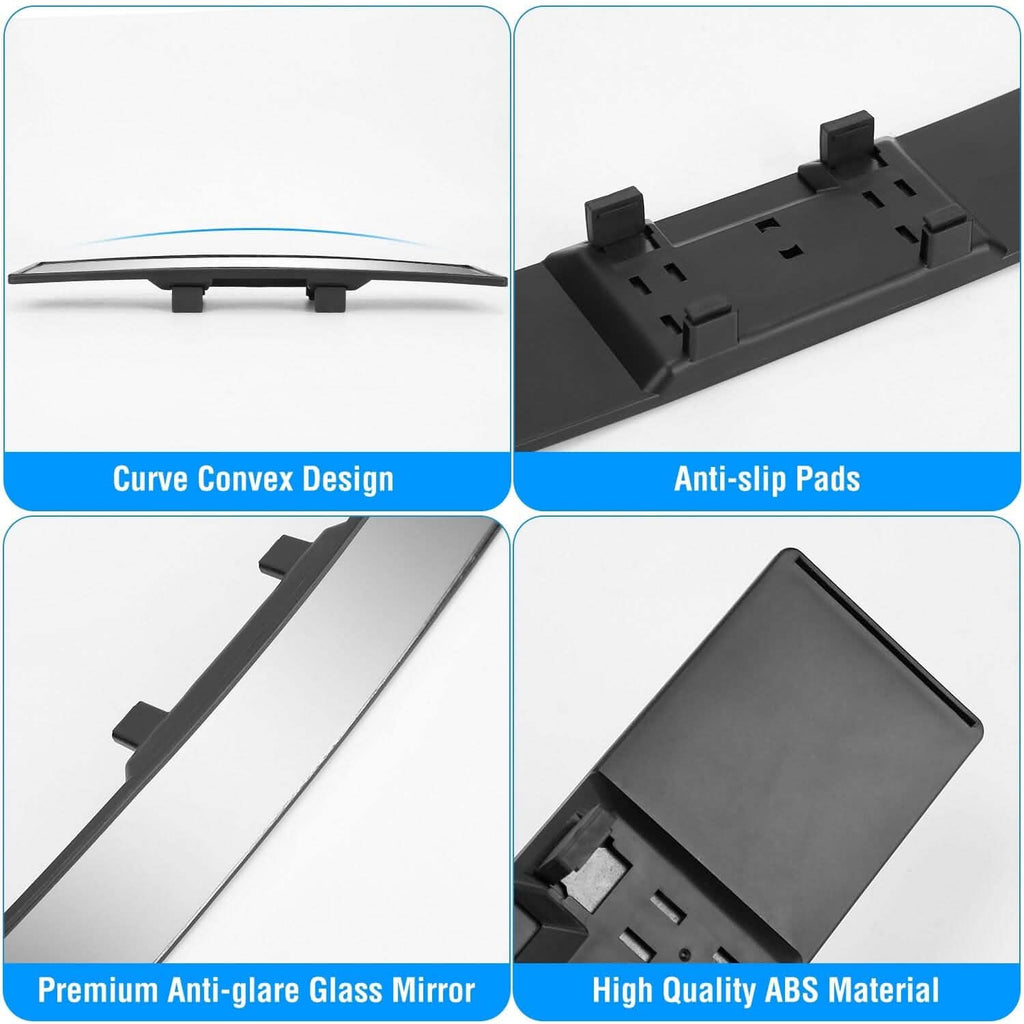 11.4-Inch Interior Clip-On Curve Car Rearview Mirror by DailySale