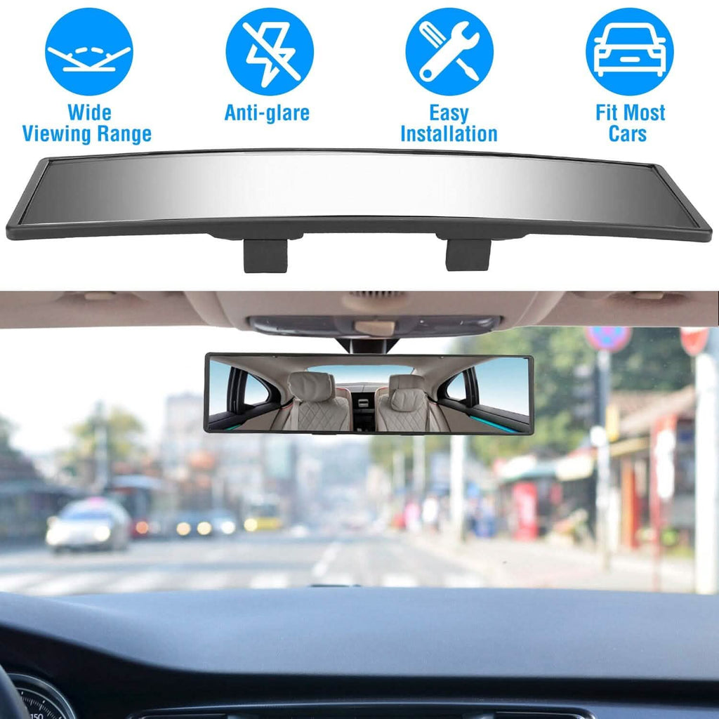 11.4-Inch Interior Clip-On Curve Car Rearview Mirror by DailySale