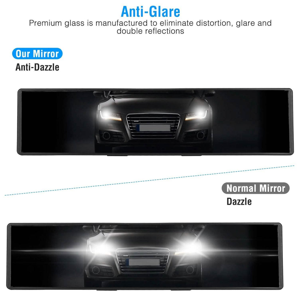 11.4-Inch Interior Clip-On Curve Car Rearview Mirror by DailySale