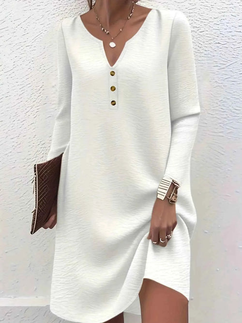 2 Piece Casual Notched Long Sleeve Dress by Wild and Free Boutique