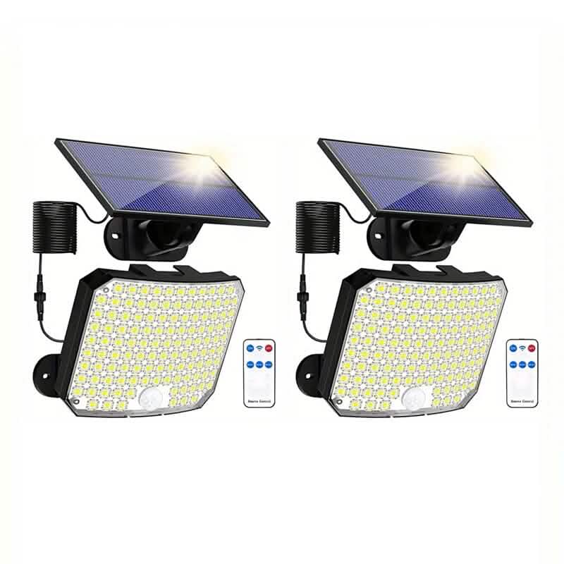 118 LED Solar Motion Sensor Flood Lights with Remote Control by DailySale