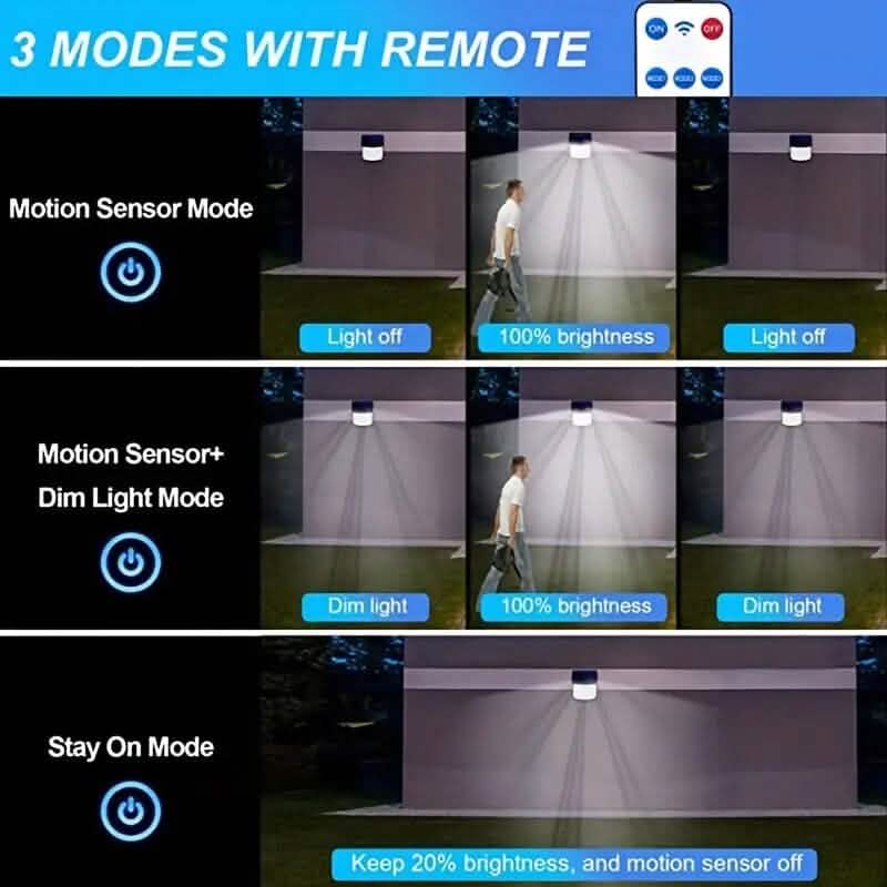 118 LED Solar Motion Sensor Flood Lights with Remote Control by DailySale