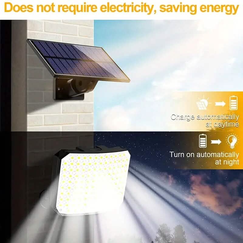118 LED Solar Motion Sensor Flood Lights with Remote Control by DailySale