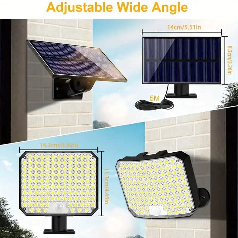 118 LED Solar Motion Sensor Flood Lights with Remote Control by DailySale