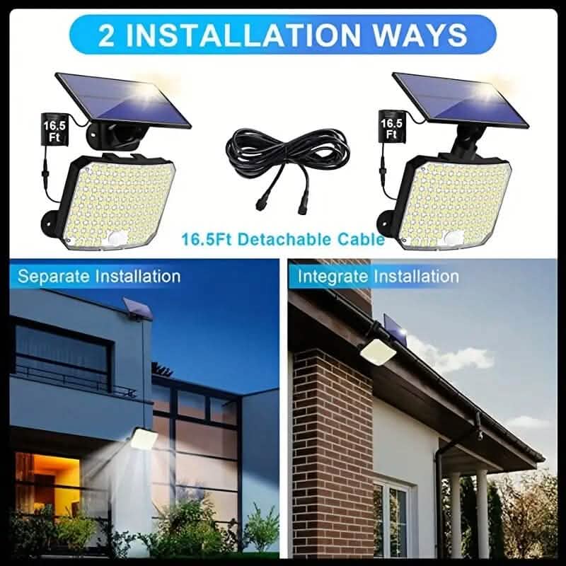 118 LED Solar Motion Sensor Flood Lights with Remote Control by DailySale