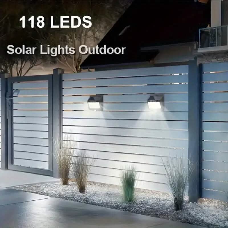 118 LED Ultra-Bright Solar Security Outdoor Lights by DailySale