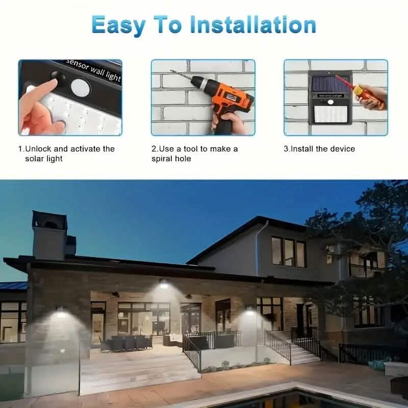 118 LED Ultra-Bright Solar Security Outdoor Lights by DailySale