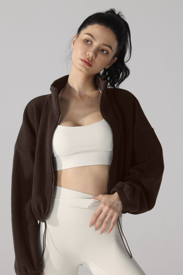 High Neck Fleece Jacket - Goddess Imports Marketplace