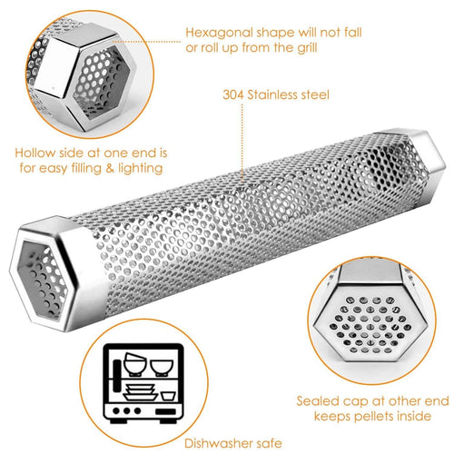 12-Inch Stainless Steel BBQ Grill Smoker Tube by DailySale