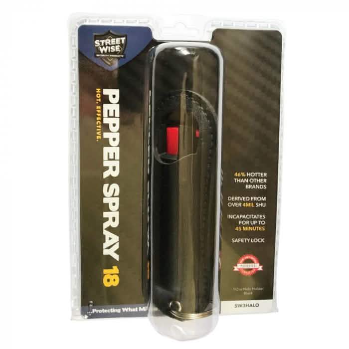 1/2 Oz Halo with Holster Black Pepper Spray by DailySale