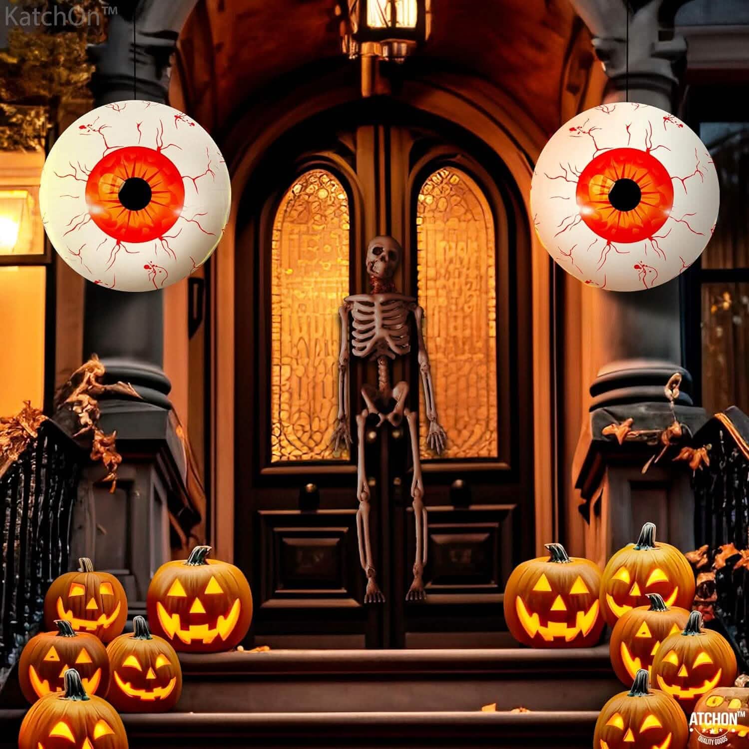 12-Pack: 22 Inch Halloween Eyeball Balloons by DailySale