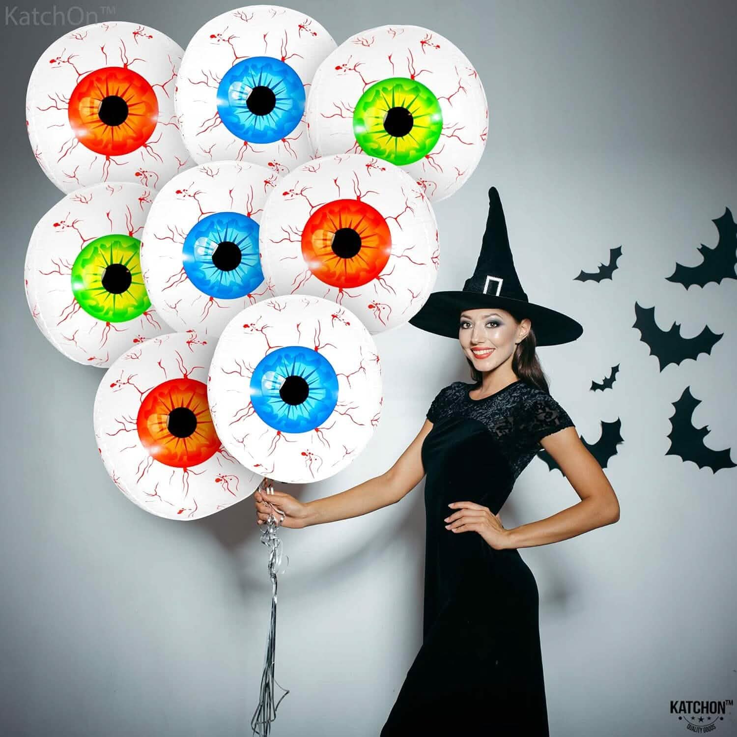 12-Pack: 22 Inch Halloween Eyeball Balloons by DailySale