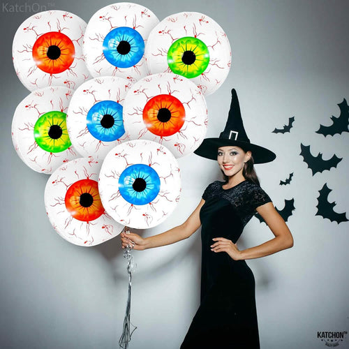 12-Pack: 22 Inch Halloween Eyeball Balloons by DailySale